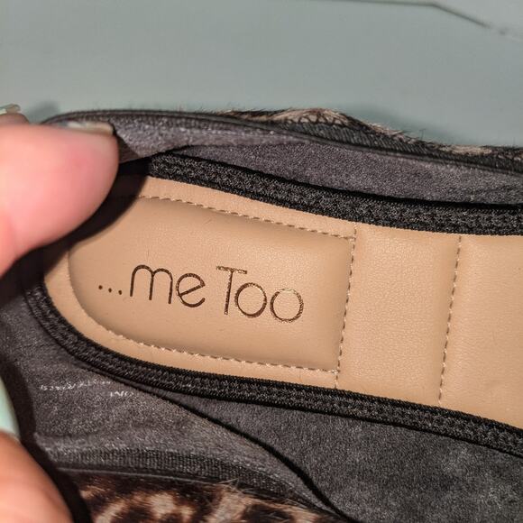 Me Too Arianna Ballet Flat Animal Print Calf Hair Leather Size 10 - Picture 6 of 11